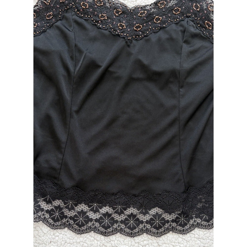 Vintage The Limited Y2K Lace Trim Sweetheart Black Slip Cami Whimsigoth Size M - Picture 2 of 10